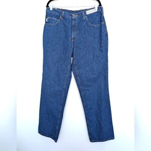 NWOT Carhartt Classic Blue Denim Jeans Sz 34x32 Contrast Stitch Relaxed Fit